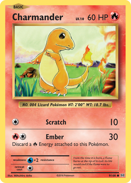 Charmander 9/108 XY Evolutions