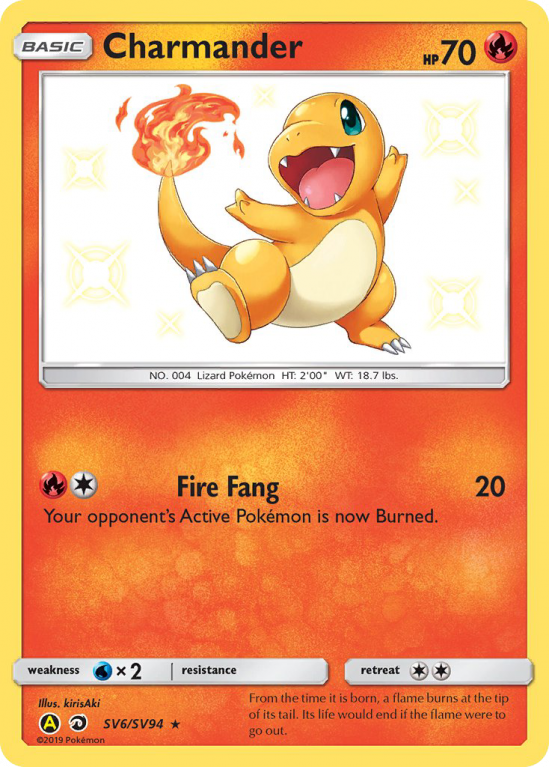 Charmander SV6/94 Sun & Moon Shiny Vault