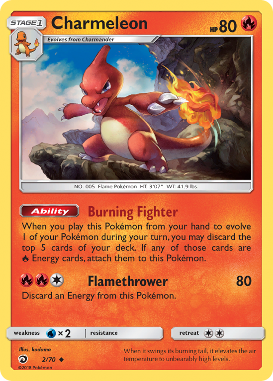 Charmeleon 2/70 Sun & Moon Dragon Majesty