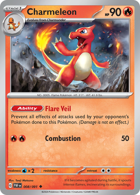 Charmeleon 8/91 Scarlet & Violet Paldean Fates