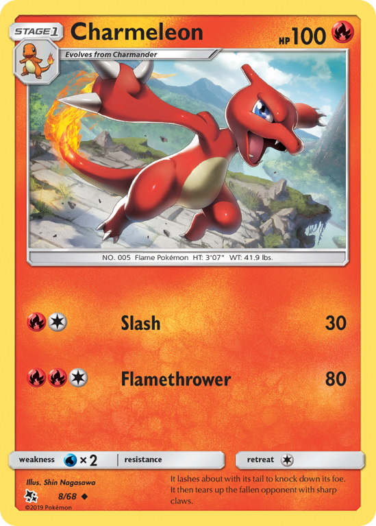 Charmeleon 8/68 Sun & Moon Hidden Fates