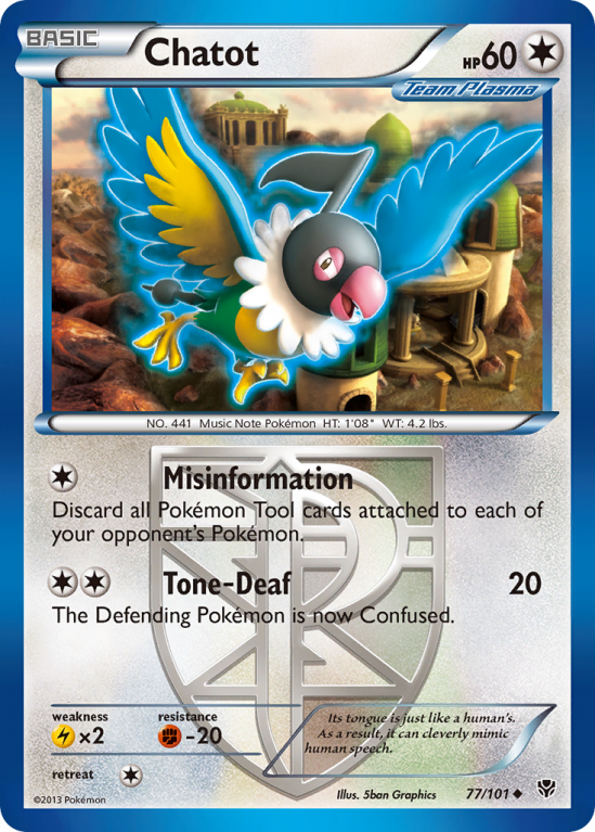 Chatot 77/101 Black & White Plasma Blast