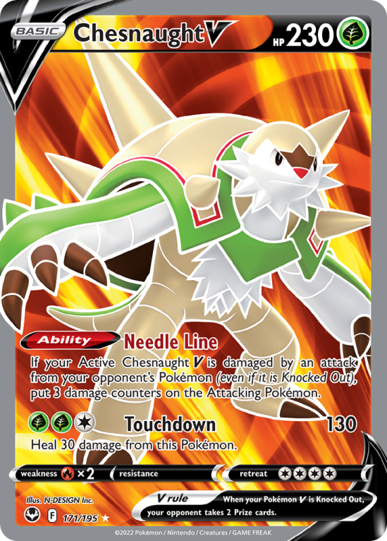 Chesnaught V 171/195 Sword & Shield Silver Tempest