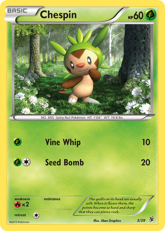 Chespin 3/39 XY Kalos Starter Set