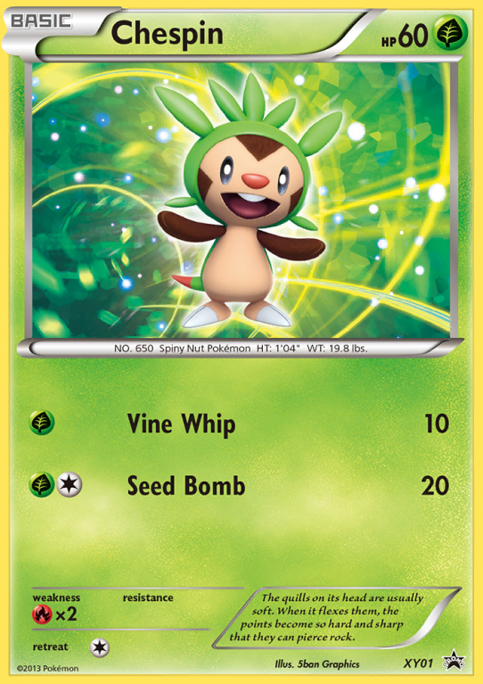 Chespin XY01/183 XY XY Black Star Promos
