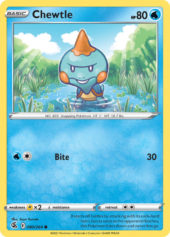 Chewtle 80/264 Sword & Shield Fusion Strike