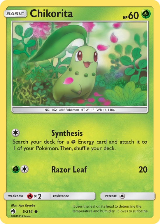 Chikorita 5/214 Sun & Moon Lost Thunder