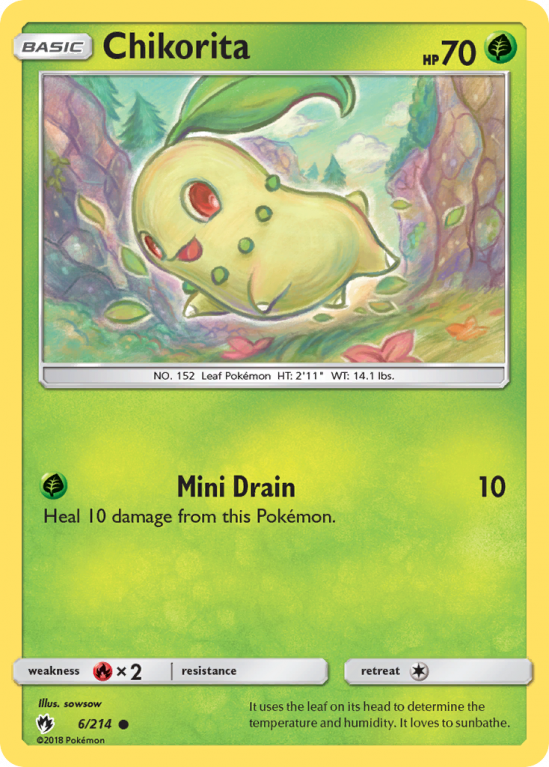 Chikorita 6/214 Sun & Moon Lost Thunder