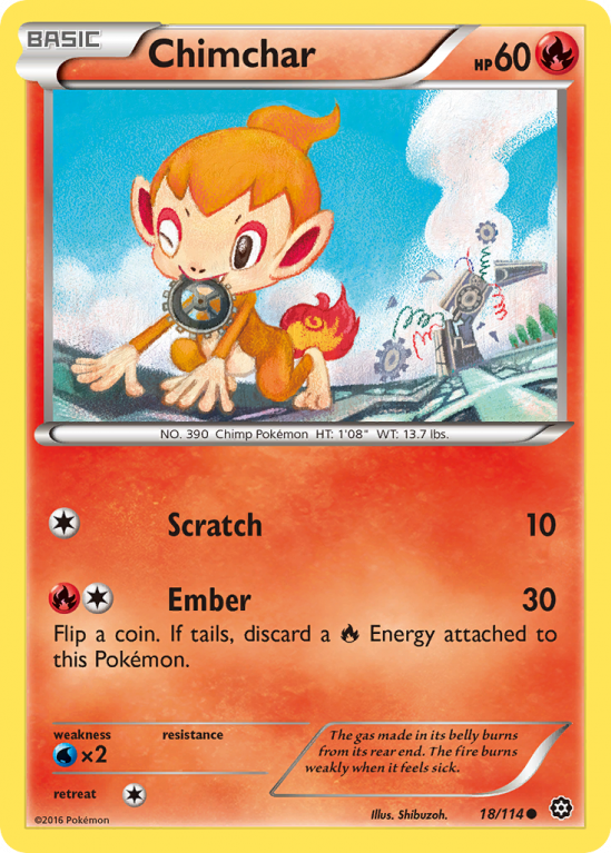 Chimchar 18/114 XY Steam Siege