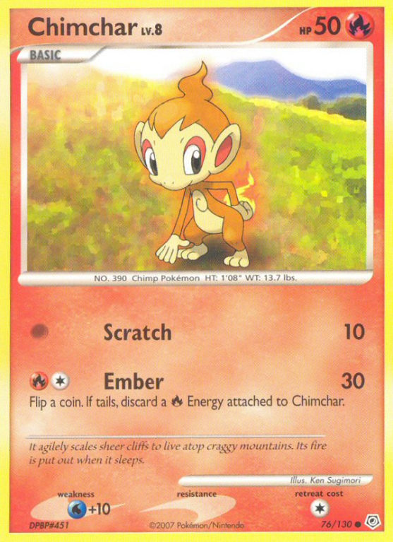 Chimchar 76/130 Diamond & Pearl Diamond & Pearl