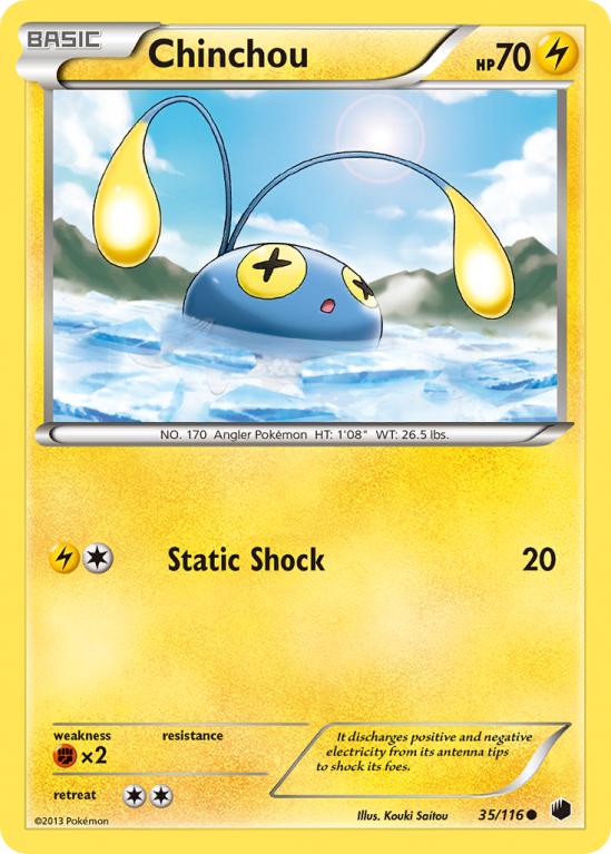 Chinchou 35/116 Black & White Plasma Freeze