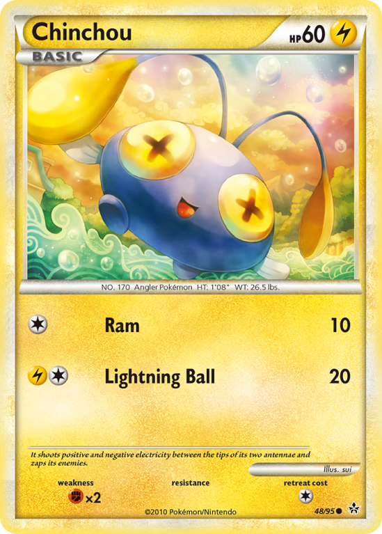 Chinchou 48/95 HeartGold & SoulSilver HS—Unleashed