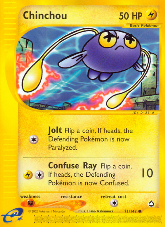 Chinchou 71/186 E-Card Aquapolis