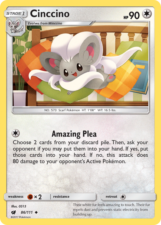 Cinccino 86/111 Sun & Moon Crimson Invasion