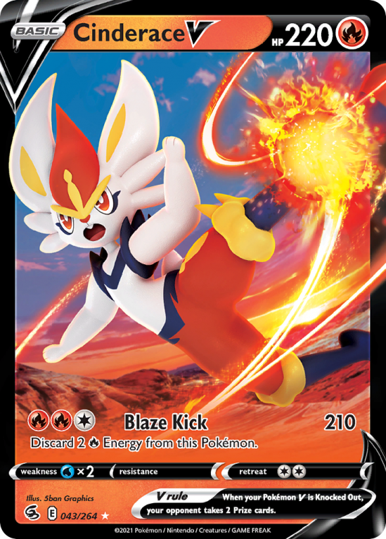 Cinderace V 43/264 Sword & Shield Fusion Strike