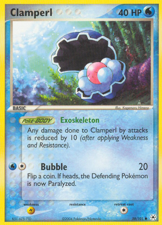 Clamperl 58/101 EX Hidden Legends