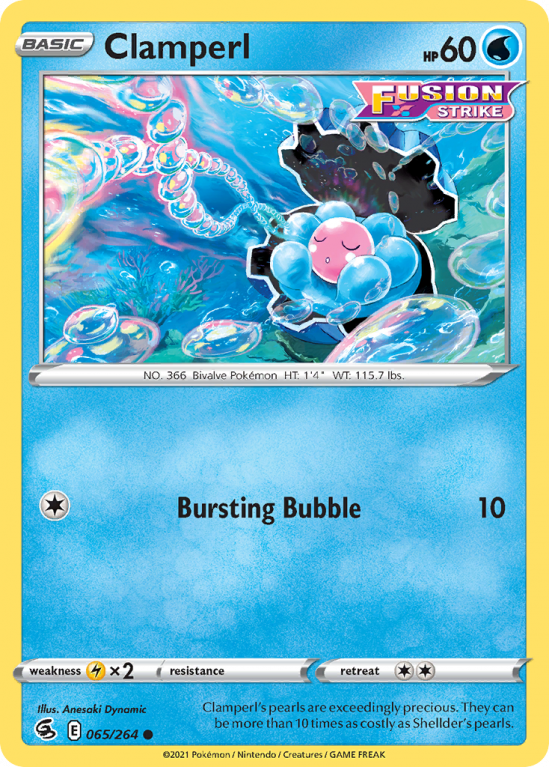 Clamperl 65/264 Sword & Shield Fusion Strike