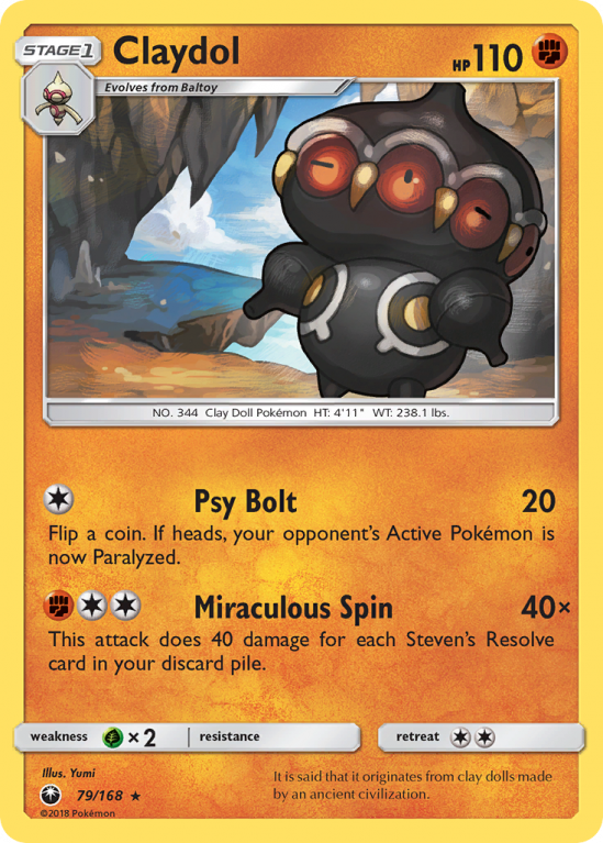 Claydol 79/168 Sun & Moon Celestial Storm