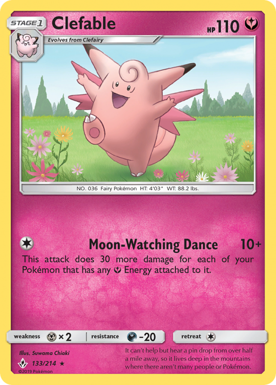 Clefable 133/214 Sun & Moon Unbroken Bonds