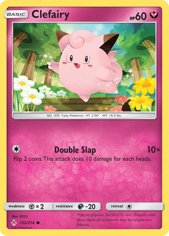 Clefairy 132/214 Sun & Moon Unbroken Bonds