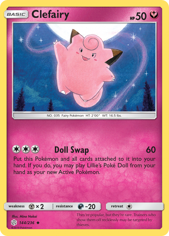 Clefairy 144/236 Sun & Moon Cosmic Eclipse