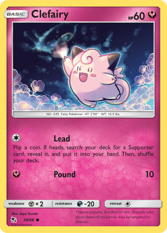 Clefairy 38/68 Sun & Moon Hidden Fates