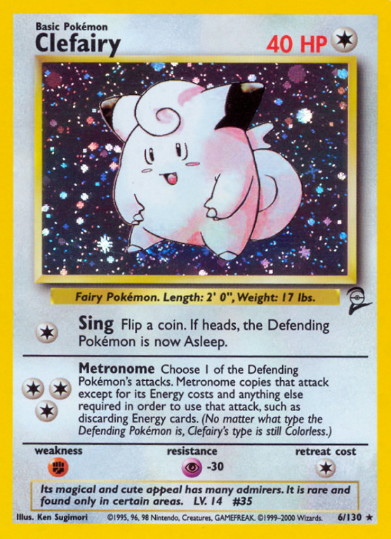 Clefairy 6/130 Base Base Set 2
