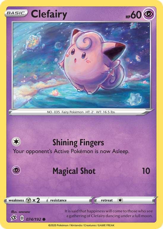 Clefairy 74/192 Sword & Shield Rebel Clash