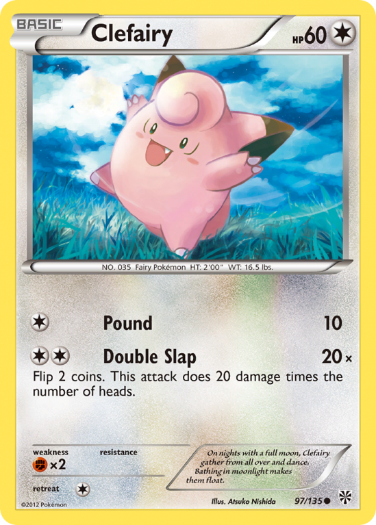 Clefairy 97/135 Black & White Plasma Storm