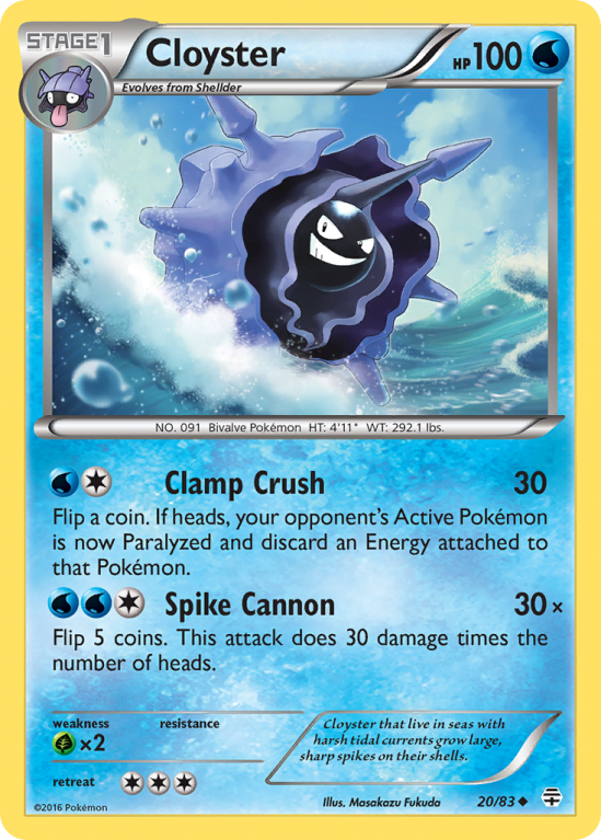 Cloyster 20/115 XY Generations