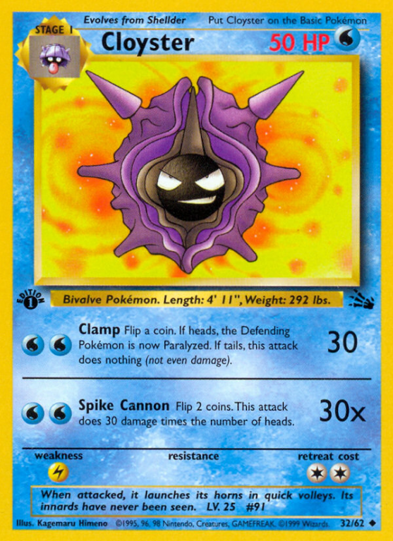 Cloyster 32/62 Base Fossil