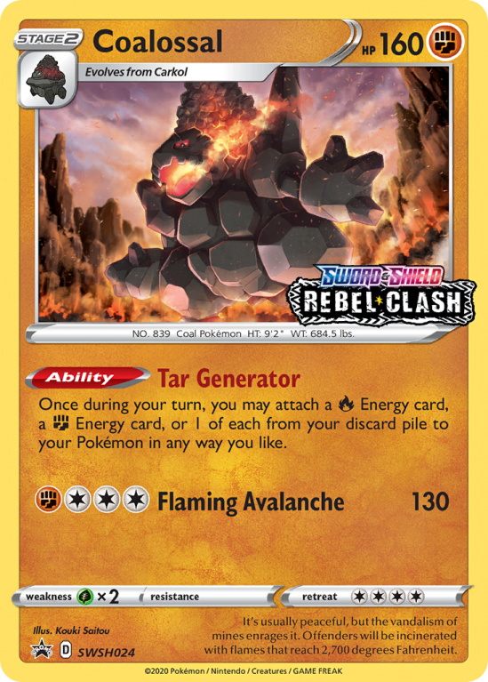 Coalossal SWSH024/103 Sword & Shield SWSH Black Star Promos