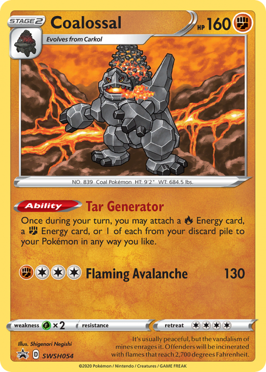 Coalossal SWSH054/103 Sword & Shield SWSH Black Star Promos