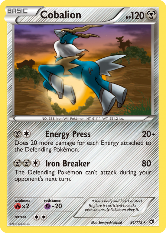 Cobalion 91/113 Black & White Legendary Treasures