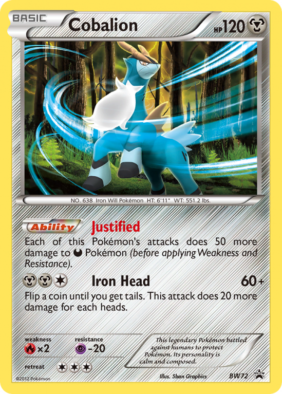 Cobalion BW72/101 Black & White BW Black Star Promos