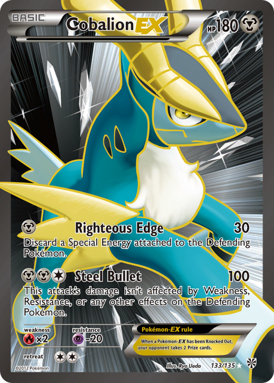 Cobalion-EX 133/135 Black & White Plasma Storm
