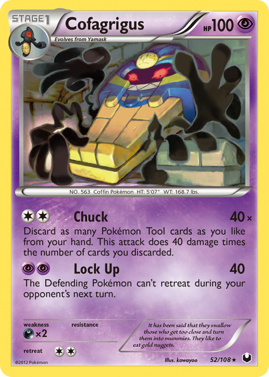 Cofagrigus 52/108 Black & White Dark Explorers