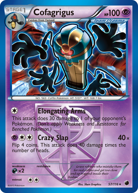 Cofagrigus 57/116 Black & White Plasma Freeze