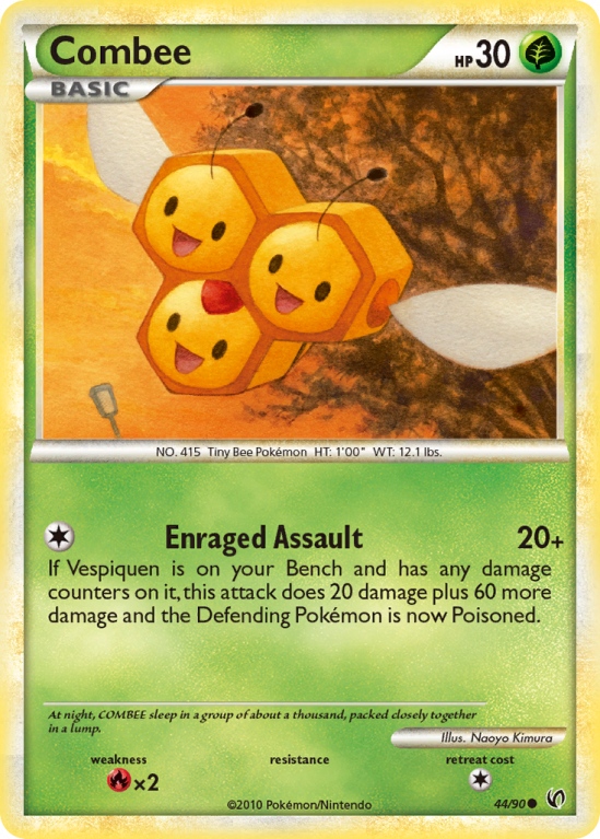 Combee 44/90 HeartGold & SoulSilver HS—Undaunted