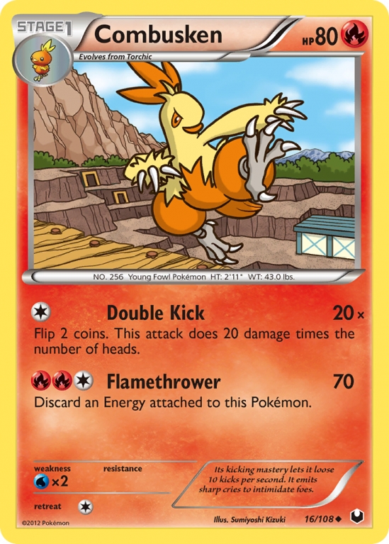 Combusken 16/108 Black & White Dark Explorers
