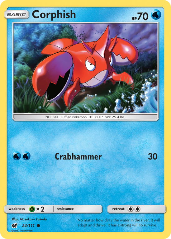 Corphish 24/111 Sun & Moon Crimson Invasion