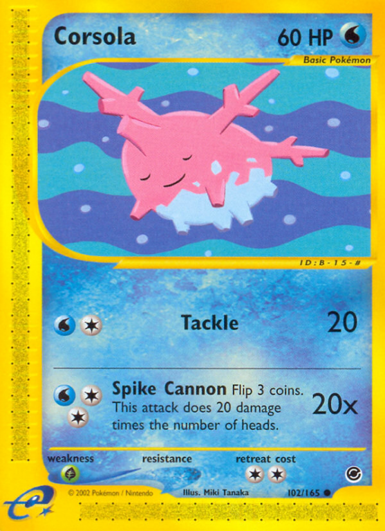 Corsola 102/165 E-Card Expedition Base Set