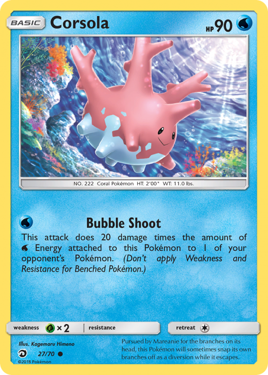 Corsola 27/70 Sun & Moon Dragon Majesty