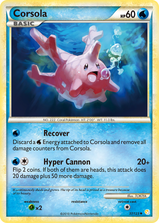 Corsola 37/123 HeartGold & SoulSilver HeartGold & SoulSilver