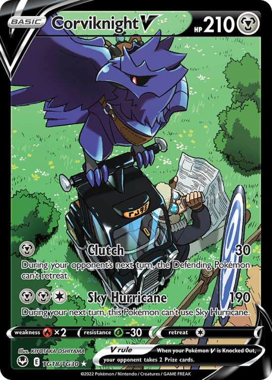 Corviknight V TG18/30 Sword & Shield Silver Tempest Trainer Gallery