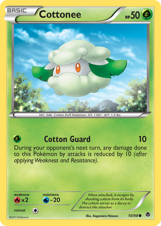 Cottonee 10/98 Black & White Emerging Powers