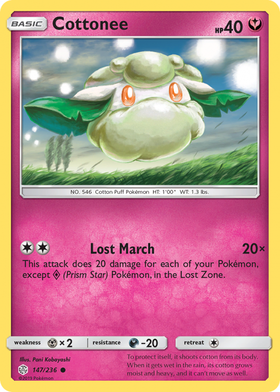 Cottonee 147/236 Sun & Moon Cosmic Eclipse