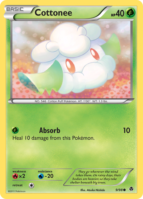 Cottonee 9/98 Black & White Emerging Powers