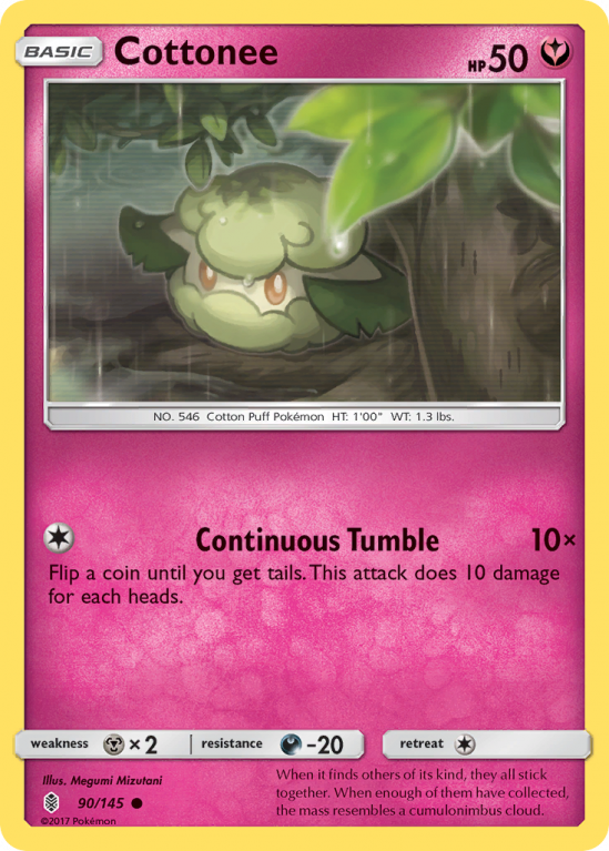 Cottonee 90/145 Sun & Moon Guardians Rising