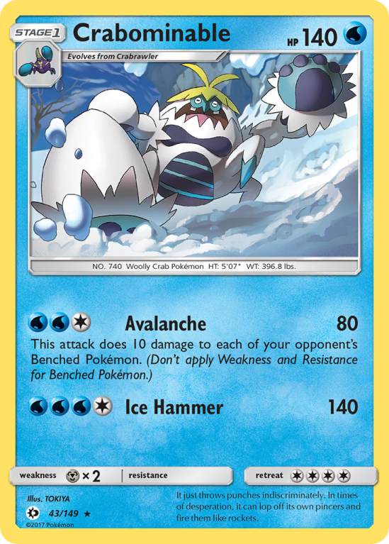 Crabominable 43/149 Sun & Moon Sun & Moon